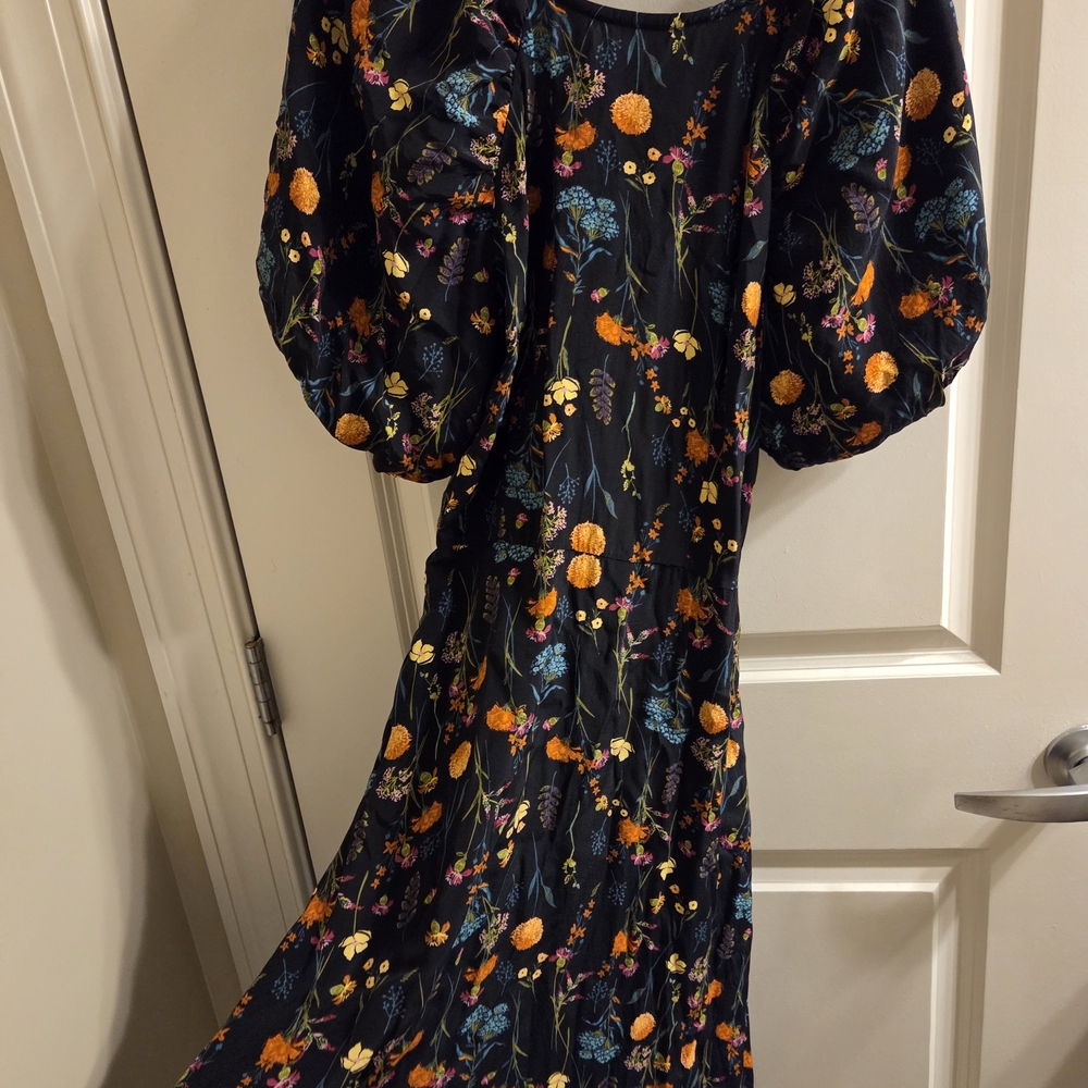 a new day Black Floral Midi Dress
